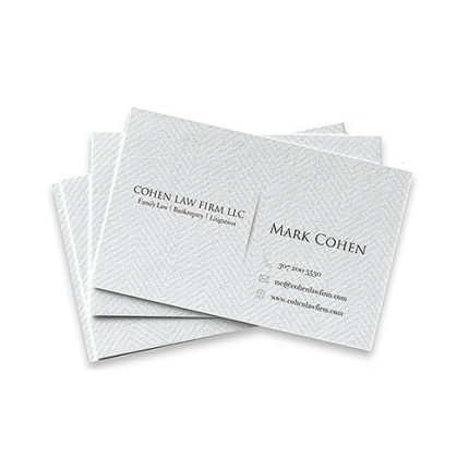 Custom linen paper business cards