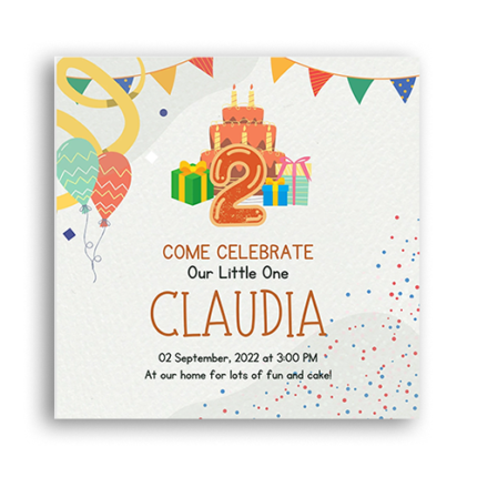 custom child birthday invitation wholesale