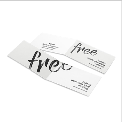 custom folded business cards by shape