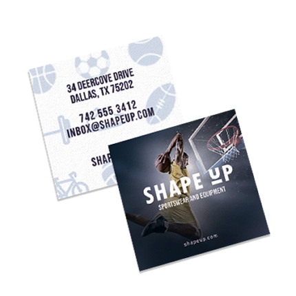 custom square business cards by shape