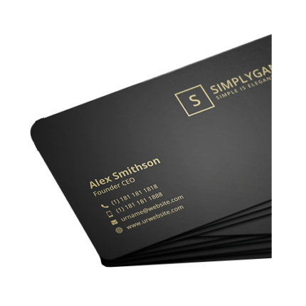 laminated business cards