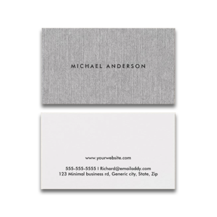 linen paper business cards