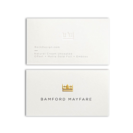 natural uncoated business cards