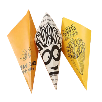 printed cone bags
