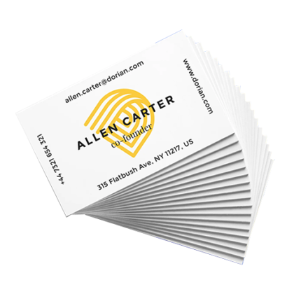 soft touch laminated business cards